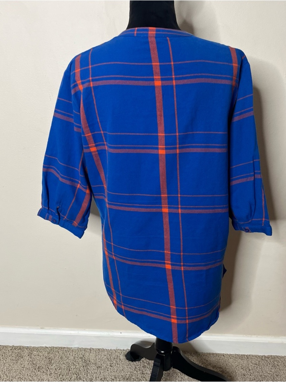 UG Apparel Women’s Blue Orange Plaid V~Neck Florida Gators Cotton Tunic Sz M - Picture 5 of 7